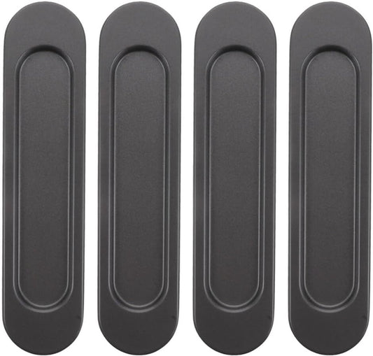 4 pieces - Sliding door handle - Sliding door handle - black - 149*35*6 mm - Furniture handle - Furniture handle - Door fitting - Furniture knob - Self-adhesive - metal