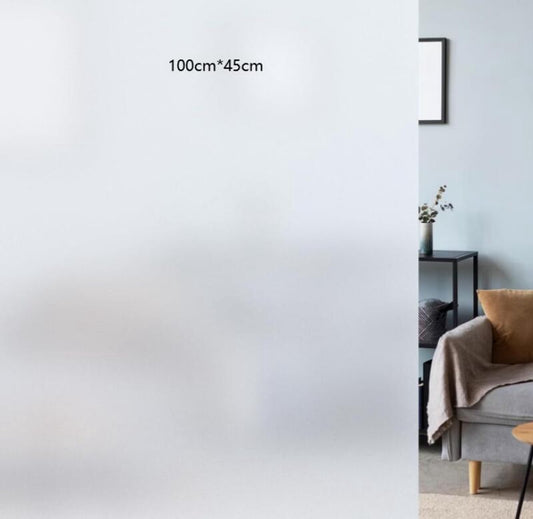 Window film - Decorative film - PVC - Anti-glare - Privacy window film - Privacy protection - Static adsorption window sticker - Suitable for windows, sliding doors, bathrooms, offices, meeting rooms - 45*100cm - Matte white