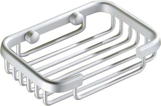 Soap Holder - Soap Dishes for Bathroom-Space Aluminum-Soap Basket Storage Racks-Soap Dish Holder Wall Mounted-Soap Holder-Soap Dish-Silver-Screw Drill Installation With Screws-For Storage Soap Sponge Brush - 8.5*13.5*3.5cm