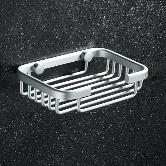 Soap Holder - Soap Dishes for Bathroom-Space Aluminum-Soap Basket Storage Racks-Soap Dish Holder Wall Mounted-Soap Holder-Soap Dish-Silver-Screw Drill Installation With Screws-For Storage Soap Sponge Brush - 8.5*13.5*3.5cm