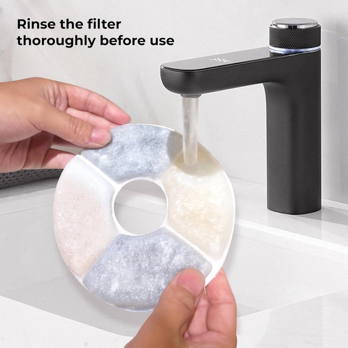 12 Pieces - Drinking Fountain Filters Refills - Water Fountain Filters - Drinking Fountain Filters - Replacement Filter Cat Fountain - Drinking Filter - Activated Carbon Filter - Round - Filter Replacement Filter - White - 12.5*3.5cm - Refills