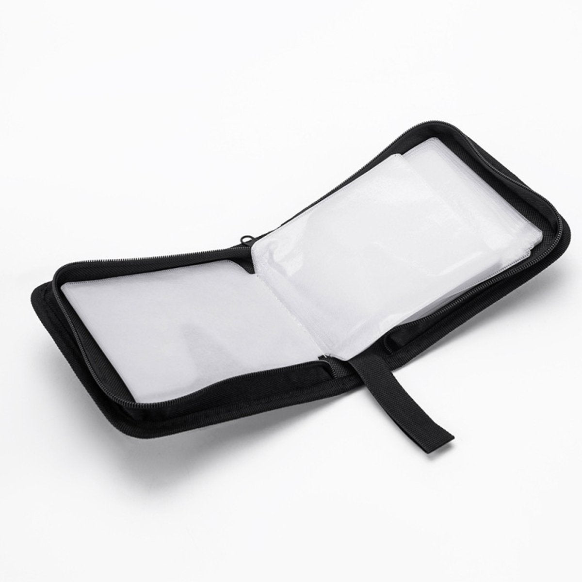 CD Case Storage Folder - DVD Case - Oxford Cloth - With Zipper - CD Bag - CD (Rom)/DVD Storage Case - CD/DVD Case Folder - CD/DVD Storage System - Suitable for 40 CDs or DVDs - 16*15.5*4.8cm - Red