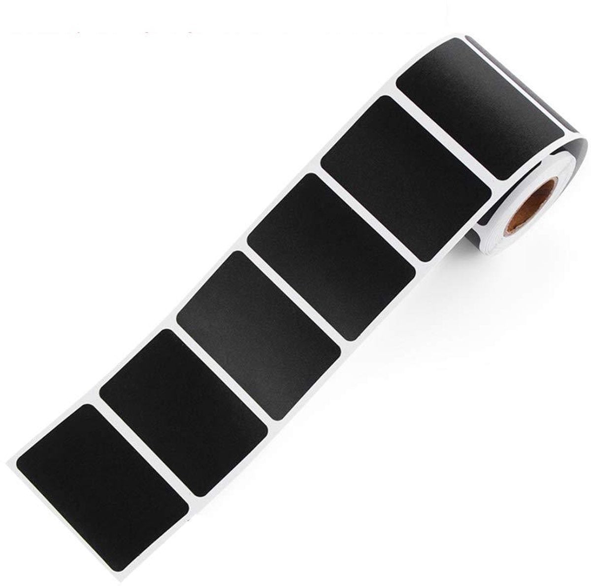 300 Stickers - Chalkboard Stickers - Chalk Sticker - Label Stickers - Labels - Kitchen Labels - Spice Stickers - 5.5 X 3.5 cm - Rectangle - Black - Removable - Reusable - For kitchen containers, storage boxes, offices, craft supplies