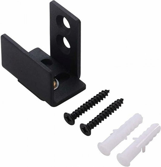 Floor guide - Wall guide - Door guide - Door guide - Steel - Black - Wall mounting - for sliding doors, shed doors