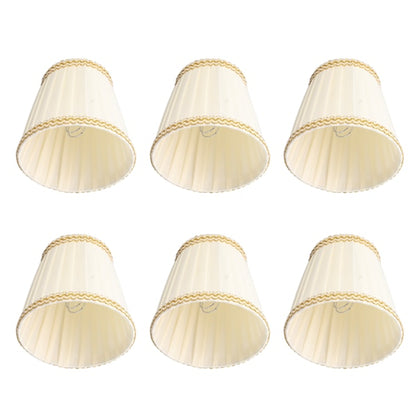 6pcs Fabric Drum Lamp Shades Clip-On Compatible with Chandeliers Light Bulbs Lighting Accessories