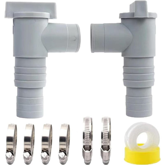 Pool Shutoff Valve 32mm Hose Connection 2-Pack Double Split Pool Maintenance Valve