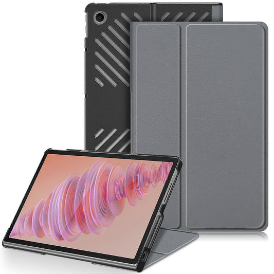 Heat Dissipation Protective Stand for Lenovo Tab Plus 11.5 inch TB351FU Tablet in Leather Grey