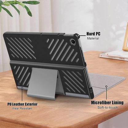 Heat Dissipation Protective Stand for Lenovo Tab Plus 11.5 inch TB351FU Tablet in Leather Grey