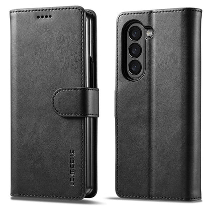 Compatible with Samsung Galaxy Z Fold6 5G Phone Case Cover with Kickstand - Black