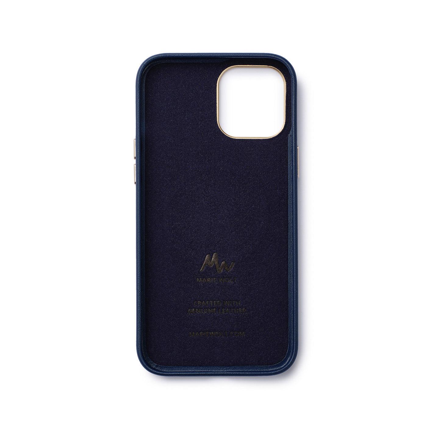iPhone 12 / 12 Pro - MagSafe Leather Mobile Case - Marie Wolt Blu Blue iPhone 12/12 Pro