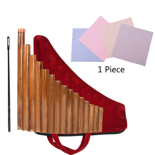 Handmade 15-Pipe Bamboo Pan Flute Natural Woodwind Instrument G-Tone