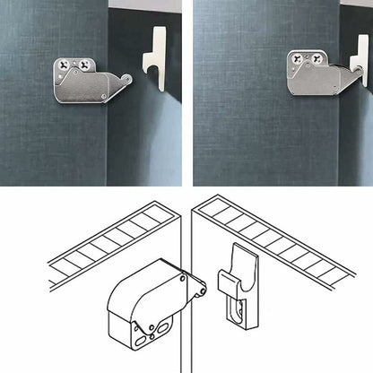 Mini Latches with Spring, 6 Pcs Cabinet Locks Compatible with Kitchen Cabinet Door
