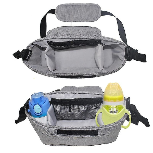 Baby Organizer Stroller Accessories Bag Large Space for All Strollers（Black）