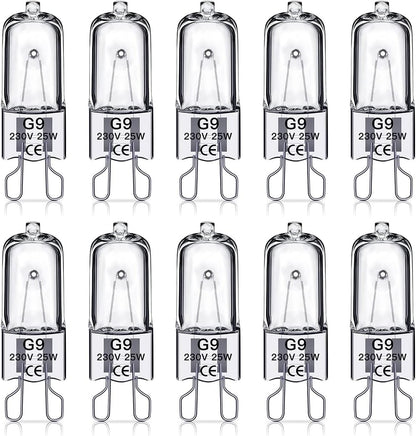 G9 halogen bulbs 25W, 230V, 10-pack 25W 25W
