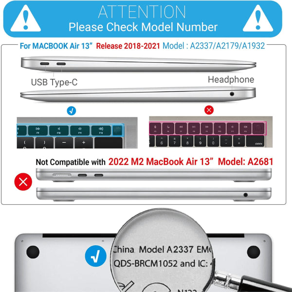 Compatible with Apple MacBook Air 13 Replacement Battery, High Capacity, Long Lasting Power A1466