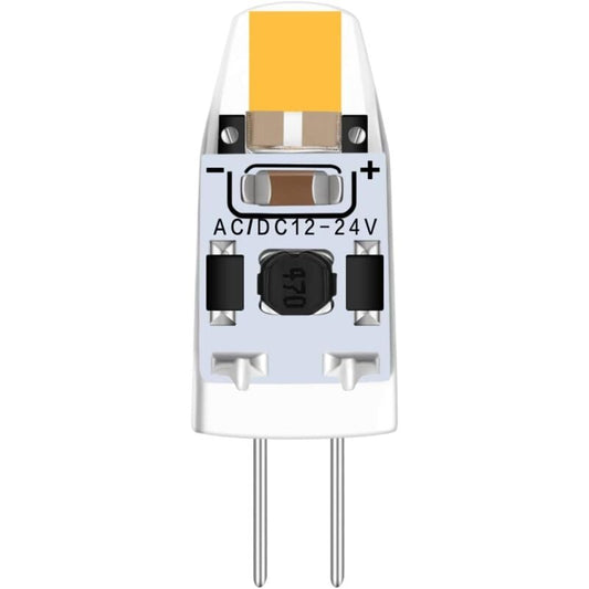 G4 LED Bulbs Warm White 3000K Dimmable 2W 12V-24V AC/DC 10-pack Replacement Compatible with Halogen Bulbs