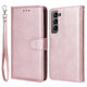 Compatible withSamsung S22 Magnetic 2-in-1 Phone Case Wallet Pink Pink Gold