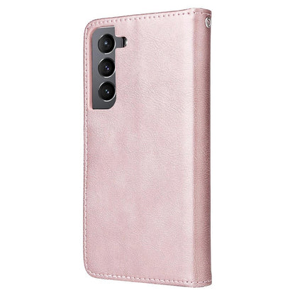 Compatible withSamsung S22 Magnetic 2-in-1 Phone Case Wallet Pink Pink Gold