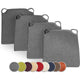 Trapezoidal Chair Cushions Set of 4 Comfortable Seat with Inner and Outer Velcro Dimensions 42cm Back 35cm Front