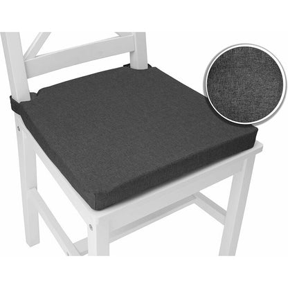 Trapezoidal Chair Cushions Set of 4 Comfortable Seat with Inner and Outer Velcro Dimensions 42cm Back 35cm Front
