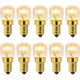 Dimmable E14 Oven Light Bulb Edison E14 T22 2700K Warm White 10-Pack for 220V Ovens 300°C Resistant 160LM