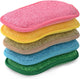 Multipurpose Kitchen Scrub Sponges, Heavy Duty Cleaning Non-Scratch Scrub Sponge, Reusable Microfiber Sponge for Household Cleaning, Random Colors (Multicolour)