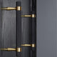 20PCS/Lot Solid Brass Cabinet Pulls Modern Gold with Black Knurled Textured Cabinet Handles Brass Pulls for Dresser Door Drawer Cabinet Hardware (128mm(96mm Hole Centers))