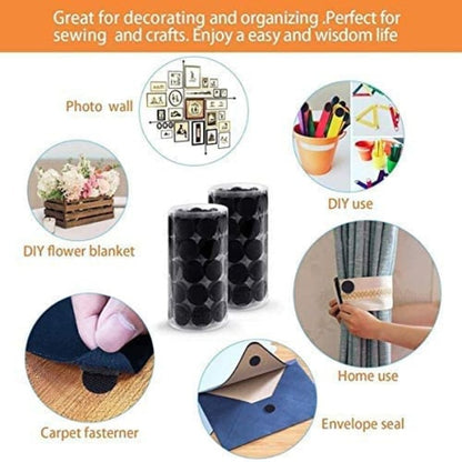 Velcro 10mm Round Self Adhesive 1000pcs White Nylon Silent Hook and Loop Fasteners for Kids Early Education