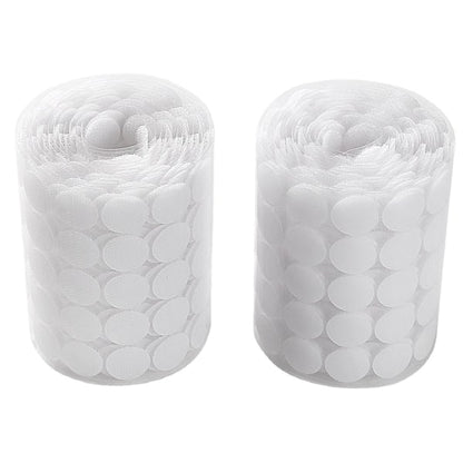 Velcro 10mm Round Self Adhesive 1000pcs White Nylon Silent Hook and Loop Fasteners for Kids Early Education