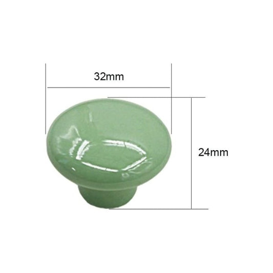 Ceramic Knobs: Green Porcelain Drawer and Cabinet Handles, Vintage Spring Interior Accessories, Compatible with Various Brands