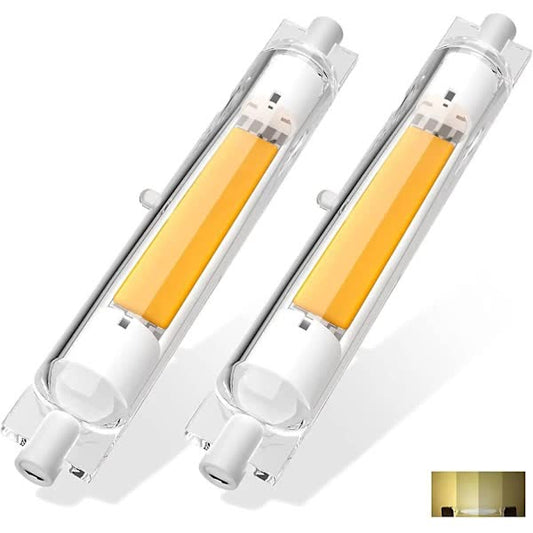 2 Pcs R7s 118mm 30W Dimmable LED Bulb Warm White 3000K Flicker Free