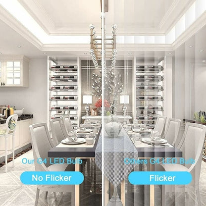 G4 LED Bulb 3W 6000K Cool White Equivalent to 35W Halogen 12V AC/DC 300 Lumens Non-Dimmable 10 Pack