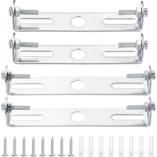 【xj】4pcs Ceiling Plate Light Bracket Ceiling Mount Hanging Lamp Holder for Wall or Ceiling Mounted Lamp Mounting Brackets with Screws Iron 110mm Silver