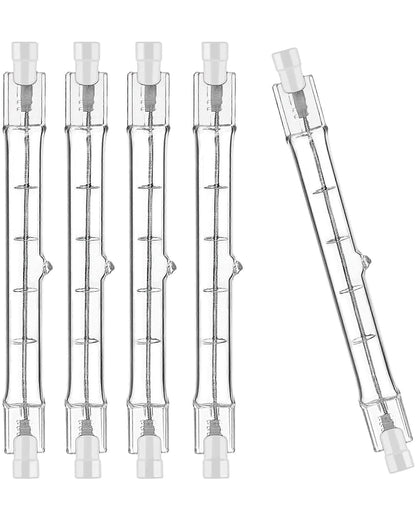 R7s Halogen Bulb Set of 5, 78mm 80w 230v, Dimmable Halogen Rod for Construction Site Floodlights
