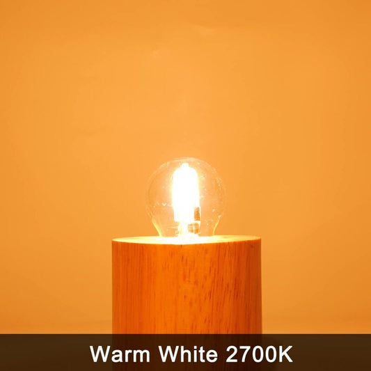 E27 Halogen Bulbs 6-Pack, 28W G45 Dimmable Warm White 2700K Golf Ball Clear Blub, Compatible with Chandeliers