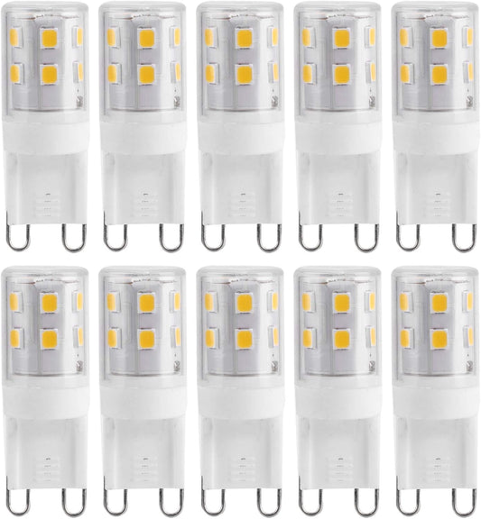 G9 LED Bulbs 2W 16-LED Mini Light Bulbs, Dimmable, Energy Saving Equivalent 30W Halogen, 10pcs, Ceramic Base, Eye Protection