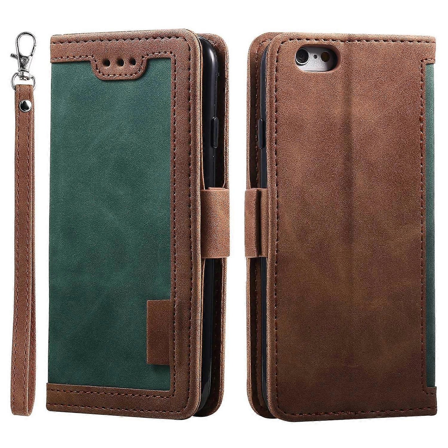 iPhone 16e Case with RFID Blocking Wallet and Stand, Leather Phone Case, Multicolor Green