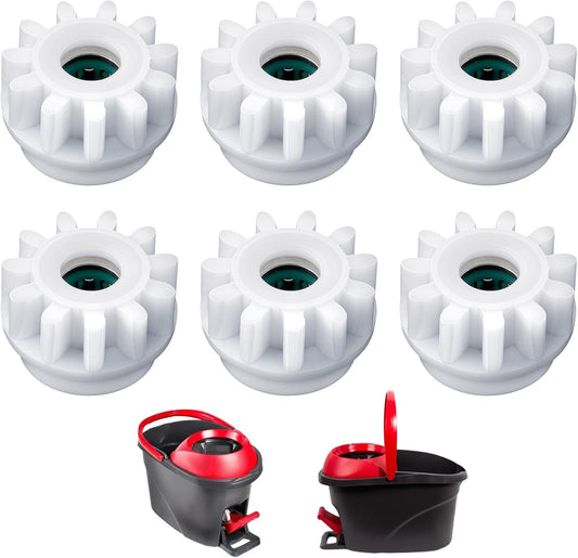 6Pcs Spin Mop Replacement Parts, Spin Mop Bucket Clutch Bearing Gear Replacement Compatible with Ocedar, One Way Bearing Bucket Gears Pedal Repair Replacement for Vileda and More Rotation Mop