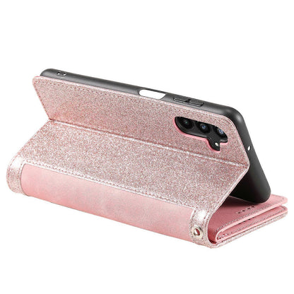 Compatible with Samsung Galaxy S25 Case Compatible PU Leather Zipper Wallet Phone Case with 9 Card Slots