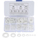 Nylon Flat Washers Assortment Kit, 500 Pieces, White, M2 M2.5 M3 M4 M5 M6 M8 M10 Insulation Round Spacers