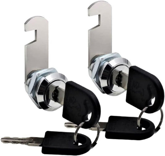 Us General Cabinet Replacement Keyed Cabinet Locks Alike Keyed 3/4 Cylinder Cam Locks 5/8 inch Mailbox Lock Replacement 16mm for Cabinet Security RV Mailbox Toolbox Locks 2Pack