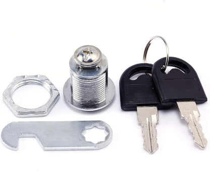 Us General Cabinet Replacement Keyed Cabinet Locks Alike Keyed 3/4 Cylinder Cam Locks 5/8 inch Mailbox Lock Replacement 16mm for Cabinet Security RV Mailbox Toolbox Locks 2Pack