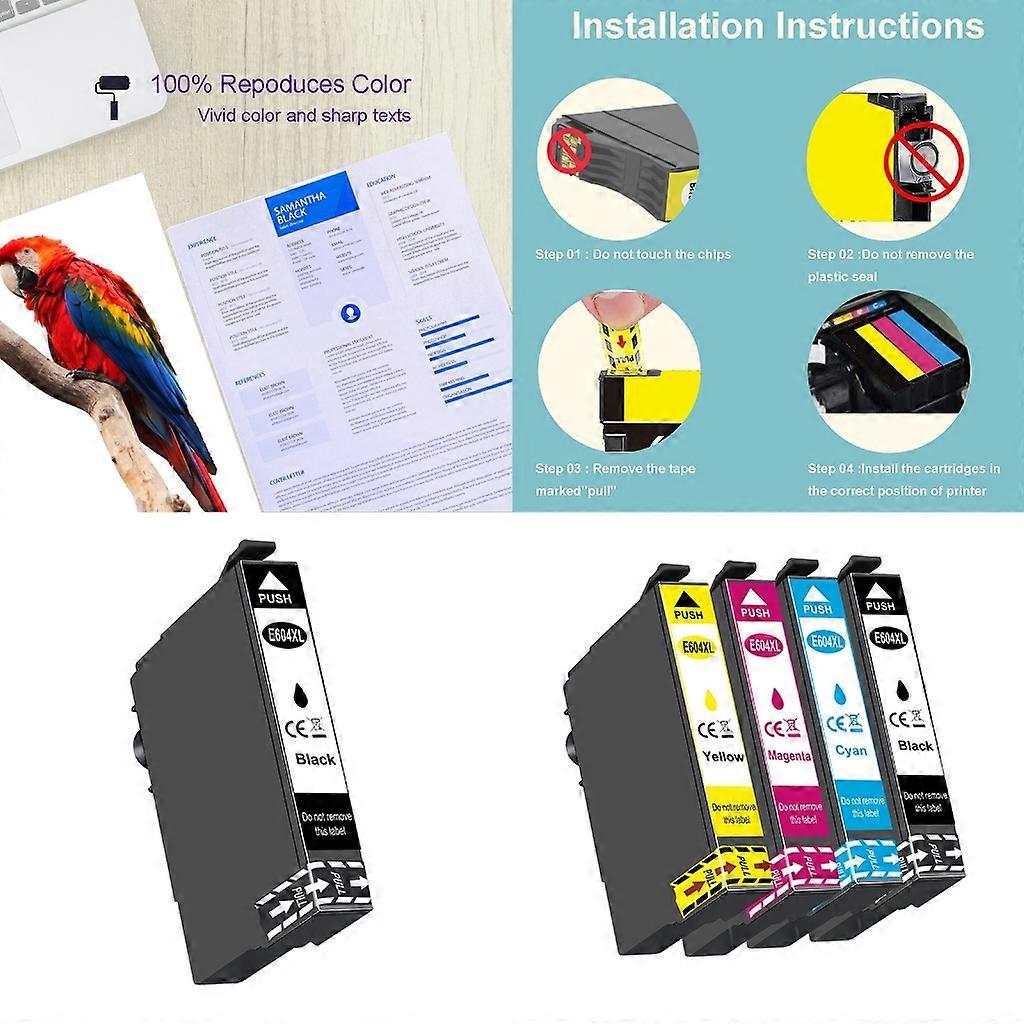 XP-2200 XP-2205 Compatible 604XL Ink Cartridge for Expression Home Printer High Yield Vivid Colors