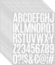 letter stickers - 10-sheet vinyl letter stickers - 2-inch self-adhesive alphabet and number stickers - waterproof - suitable for mailboxes, windows, doors, cars, boats, house numbers (white)