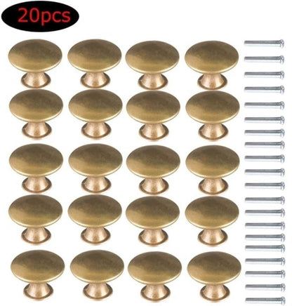 Cabinet Door Handles - Brass Door Handles - Antique Brass Handles - Cabinet Handles - 20 Items