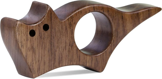 Book Binder - Cat-shaped book binder - Smooth walnut bookshelf - Thumb-shaped book binder - Reading aid - Ideal gift and reading accessory for book lovers - Gift for book lovers and literature enthusiasts (S)