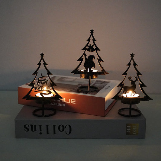 Candle Holder - Metal Candle Holder - Set of 3 - Candle Holder - Suitable for Christmas, Valentine's Day, Mother's Day, Weddings, Holidays and Home Accessories