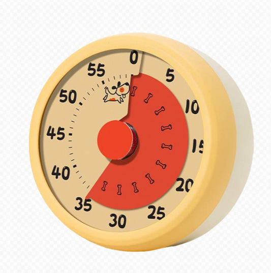 Kitchen Timer - Kitchen Timer - Timer - Digital Kitchen Timer - Child-Friendly Visual Mechanical Timer - Magnetic Sticker Timer - Puppy Pattern