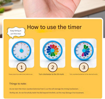 Kitchen Timer - Kitchen Timer - Timer - Digital Kitchen Timer - Child-Friendly Visual Mechanical Timer - Magnetic Sticker Timer - Puppy Pattern