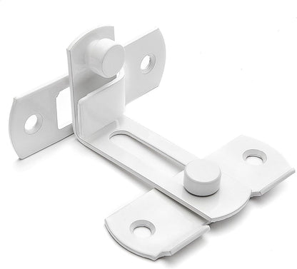 4-piece package - Sliding bolt - Stainless steel bolt - Safety lock (white)